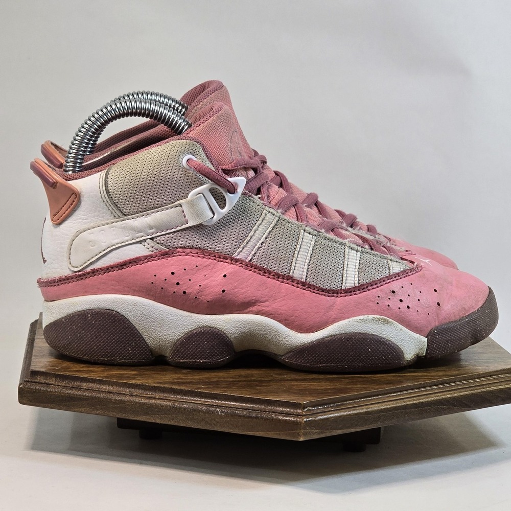 Jordan 6 Rings Shoes Youth Size 3Y Pink White Mauve 323432-616 Girls Basketball